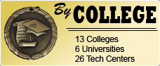 By College - 13 Colleges - 6 Universities - 26 Tech Centers